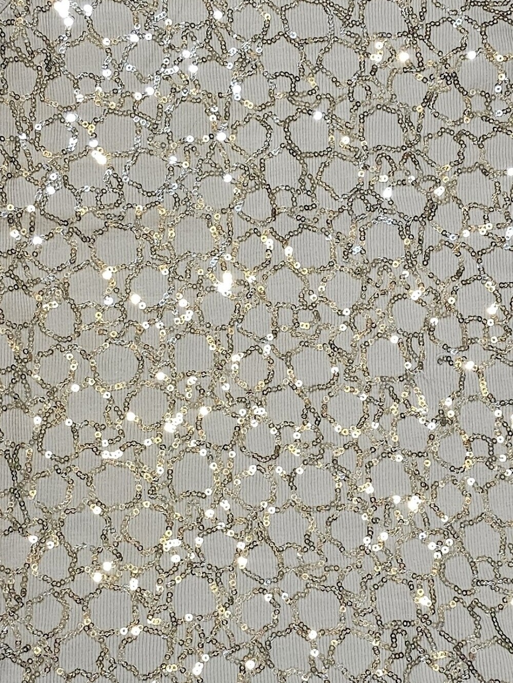 Express Gold Sequin Patterned Tank Top - Picture 6 of 7